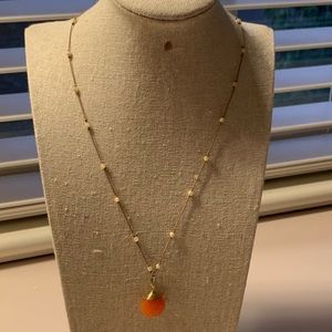 💍Ann Taylor silk cord & seed pearl necklace